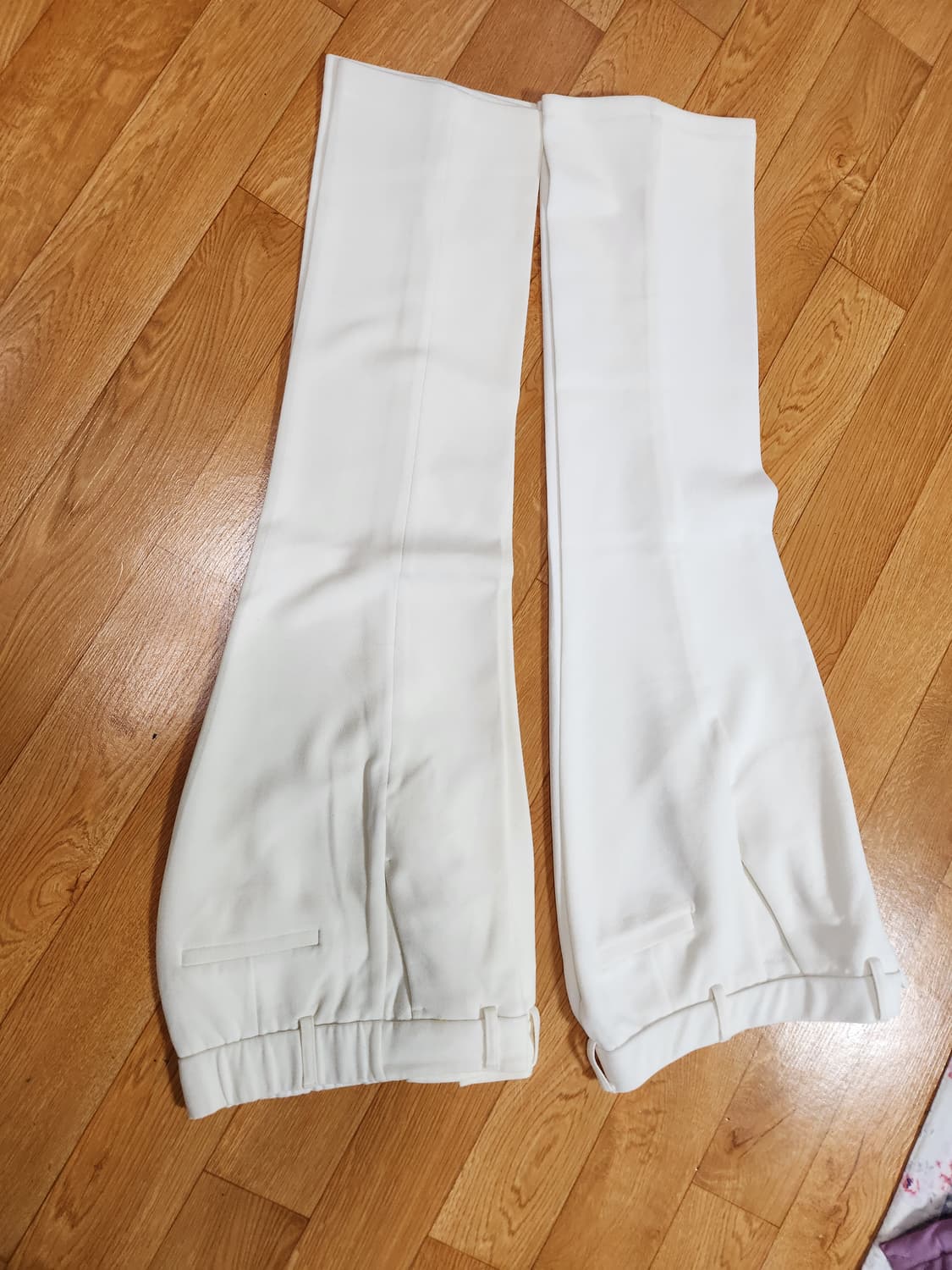화이트 부츠컷 여성 바지 2장 일괄 55 상품이미지1
