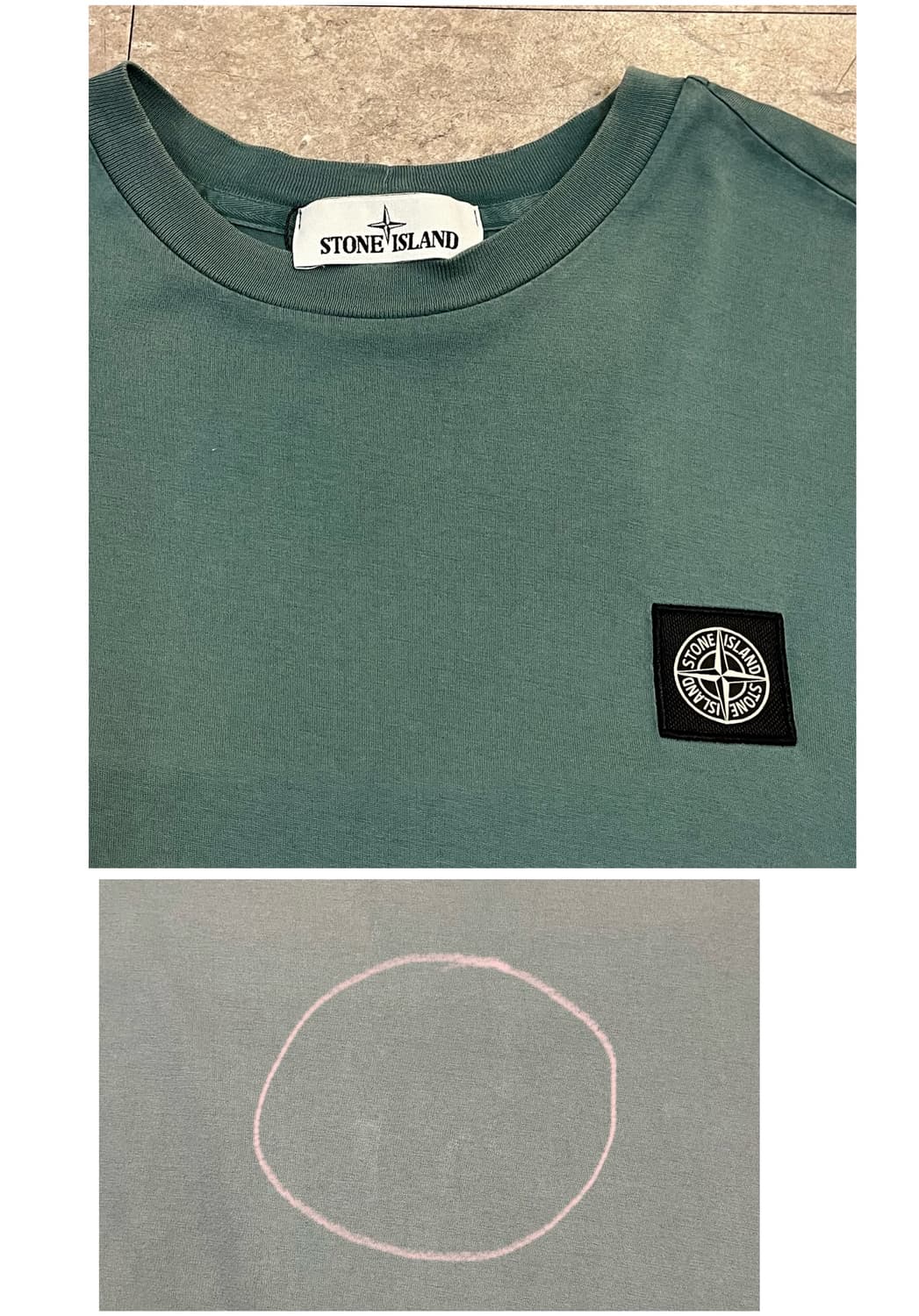 스톤 아일랜드 컴파스 패치 반팔티 그린 S #csz3813 상품이미지5