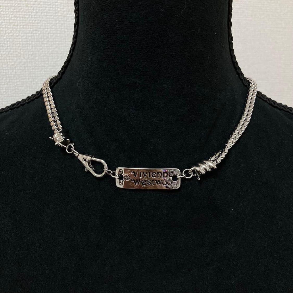 비비안웨스트우드 남녀공용 체인 로프 초커 로고 목걸이 오네갸루 펑크 상품이미지1