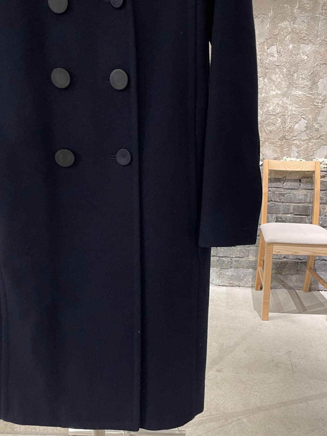 발렌시아가 다크 네이비 더블 브레스티드 울 피코트 상품이미지5