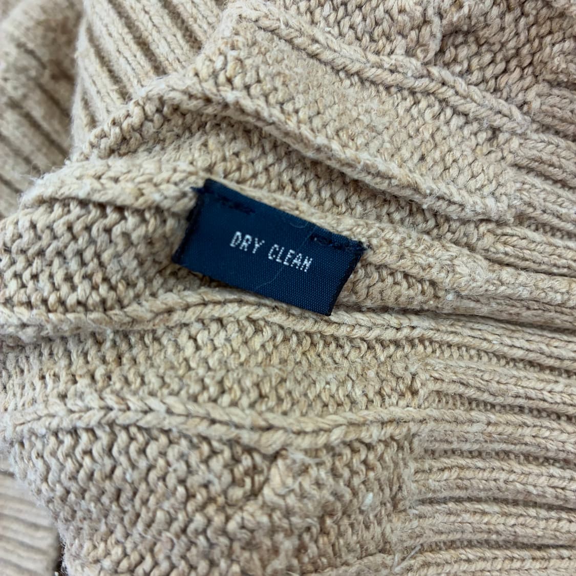 Polo 폴로 랄프로렌 실크100% 베이지 케에블 라운드 니트 상품이미지5