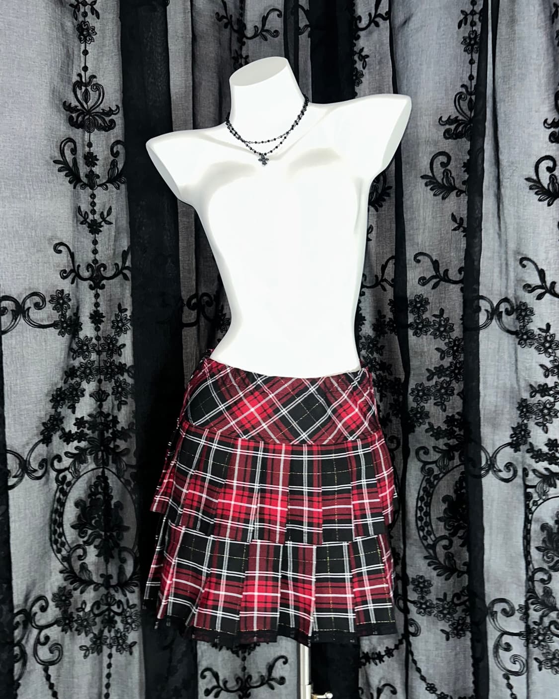 punk cancan checkered skirt 상품이미지1