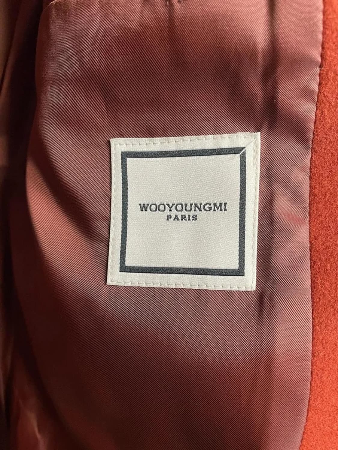 우영미 오렌지 캐시미어 오버핏 코트 46사이즈 상품이미지5