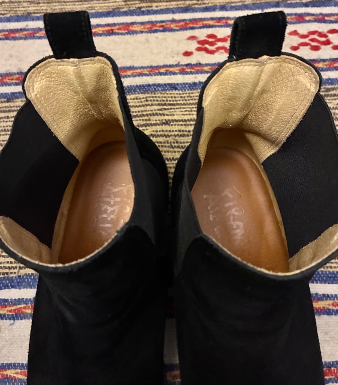 (255~260)피렌체 아뜨리에 소가죽 스웨이드 첼시부츠 블랙 상품이미지8