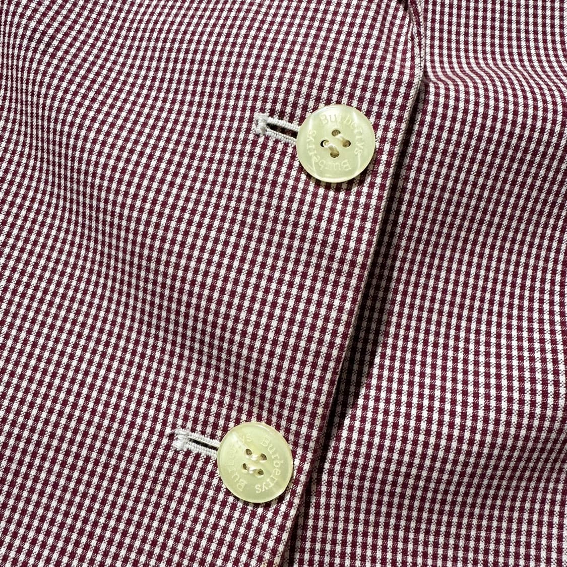 버버리 크레스트 로고 포켓 깅엄 체크 싱글 블레이저 상품이미지6