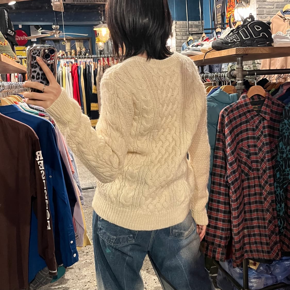 Vintage 빈티지 케이블 니트 스웨터 상품이미지5