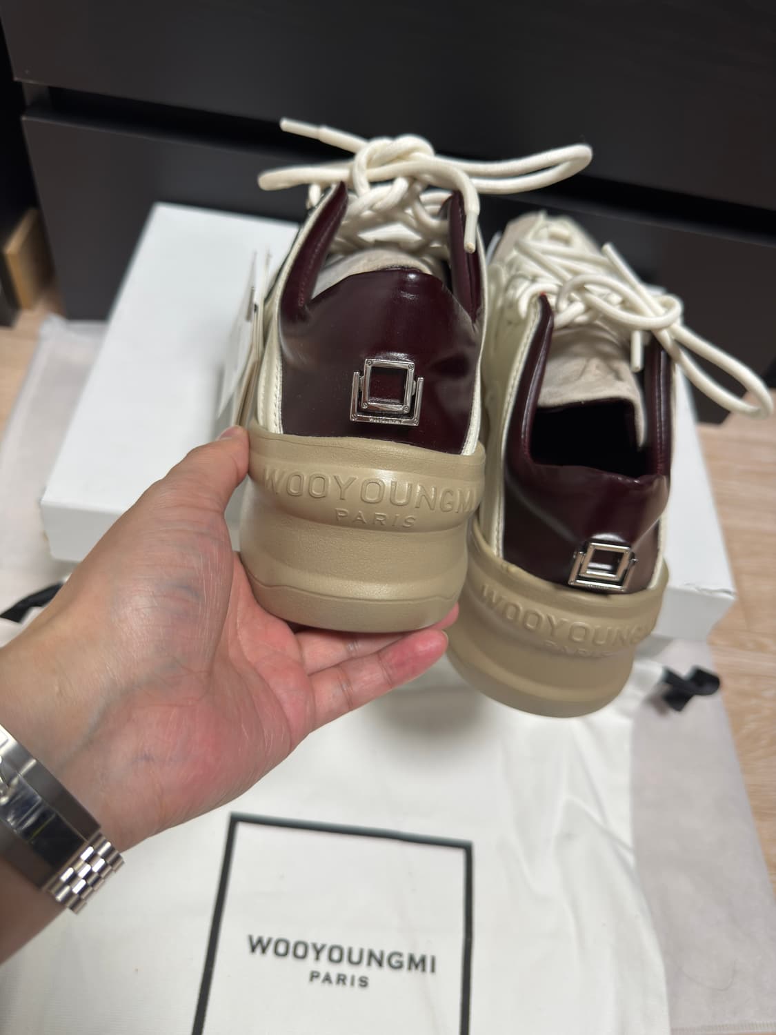 (새상품)우영미 브라운 레더 로우탑 스니커즈 (42-270 상품이미지4