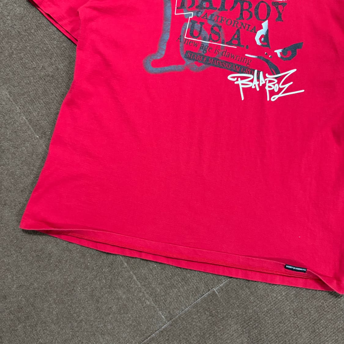 (105) Vintage Badboy Print T-Shirt 상품이미지3