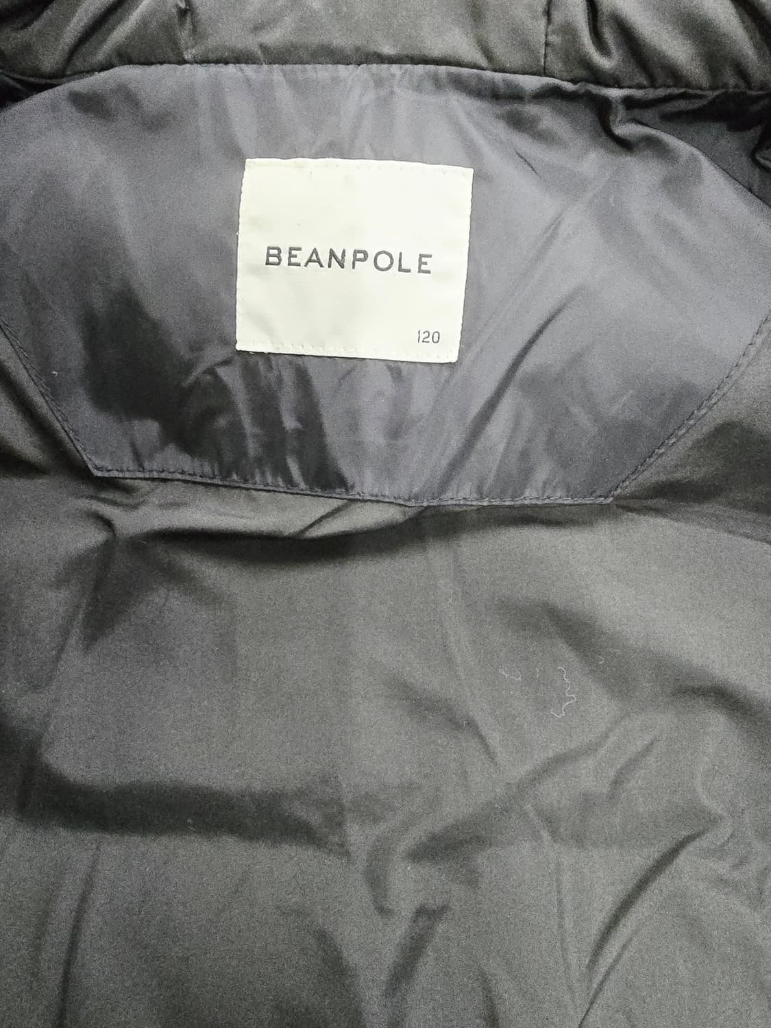 빈폴키즈 블랙 퍼 후드 다운패딩 점퍼120 상품이미지8