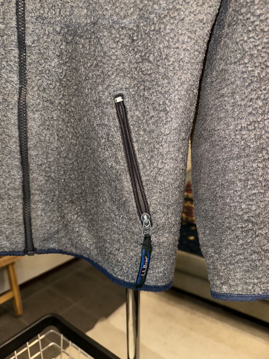 90’s LL Bean line USA grey Fleece wear 상품이미지7