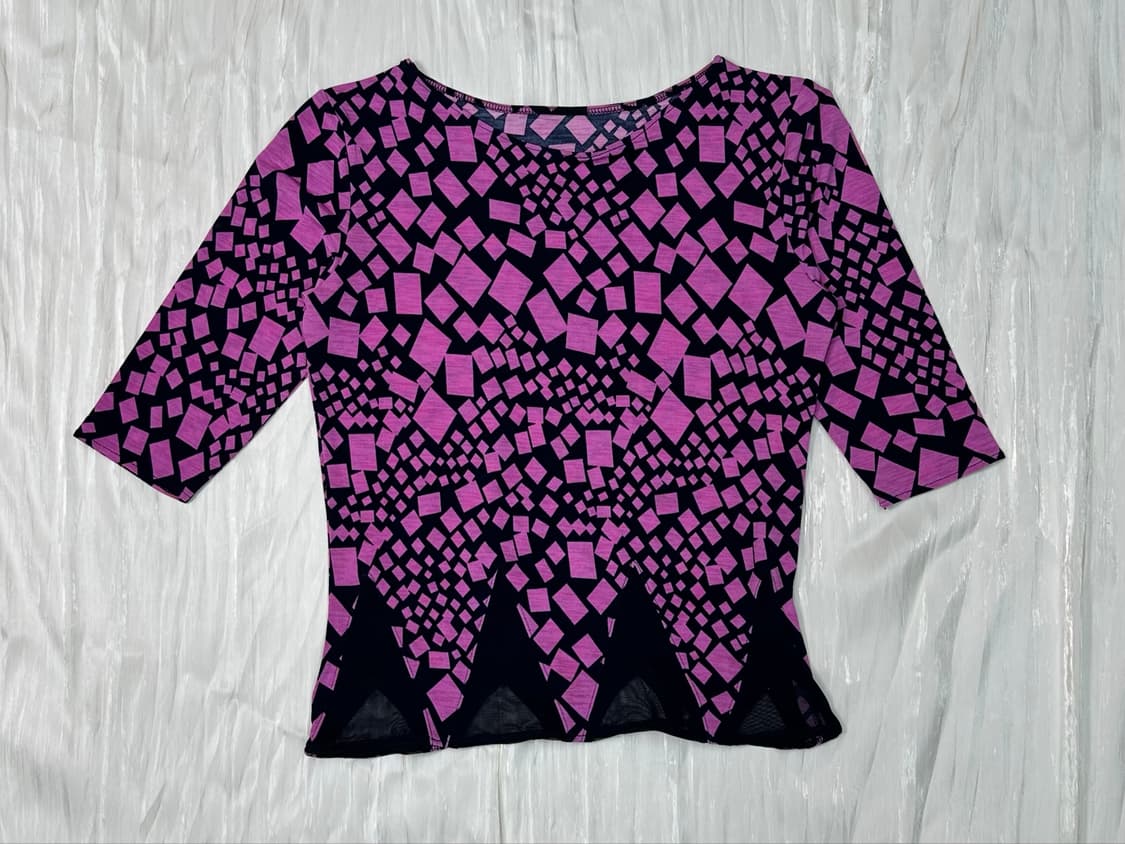 Puple neon cube mesh top 상품이미지3