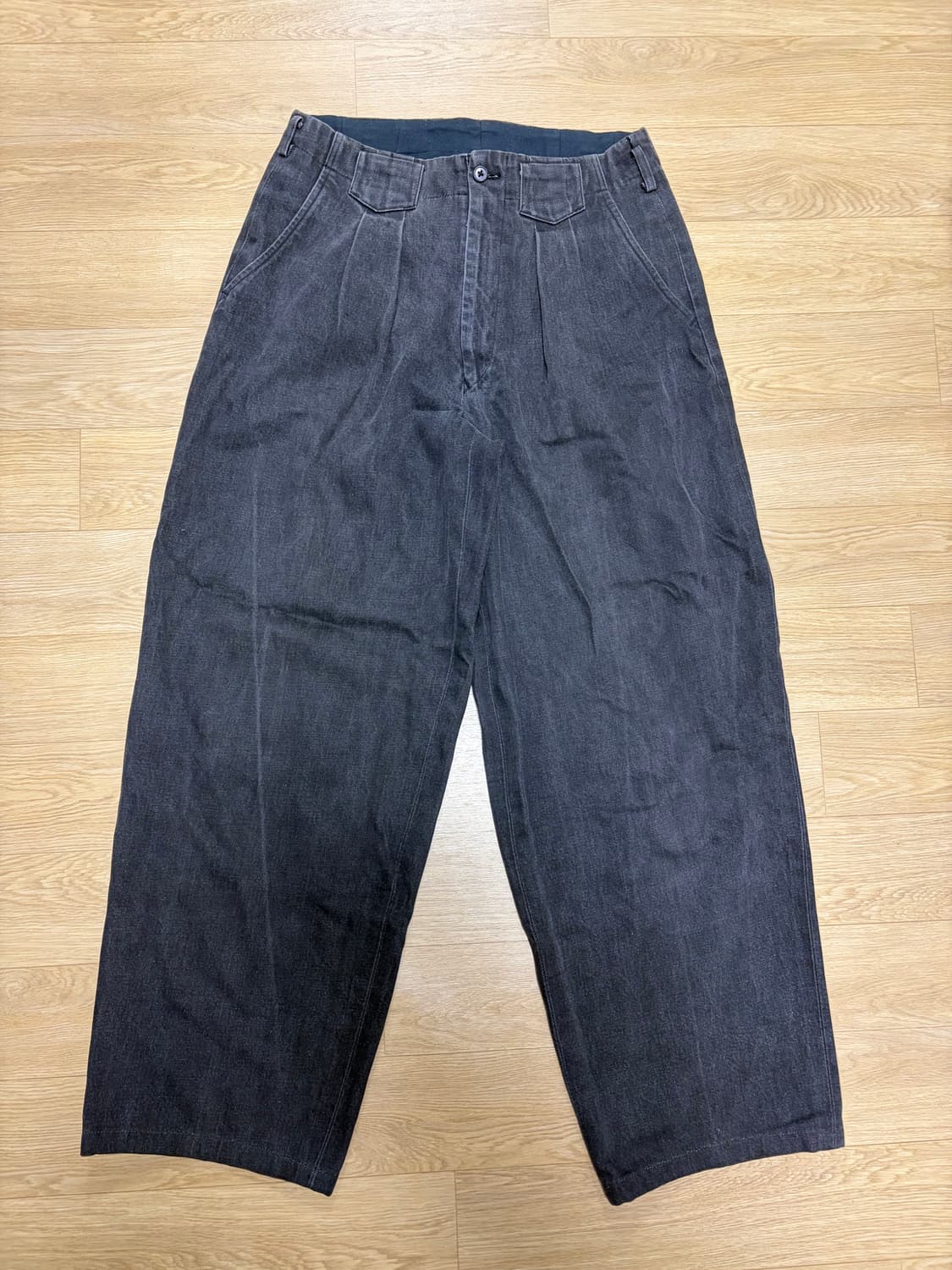 요지야마모토 와이즈포맨 데님투턱팬츠 상품이미지1