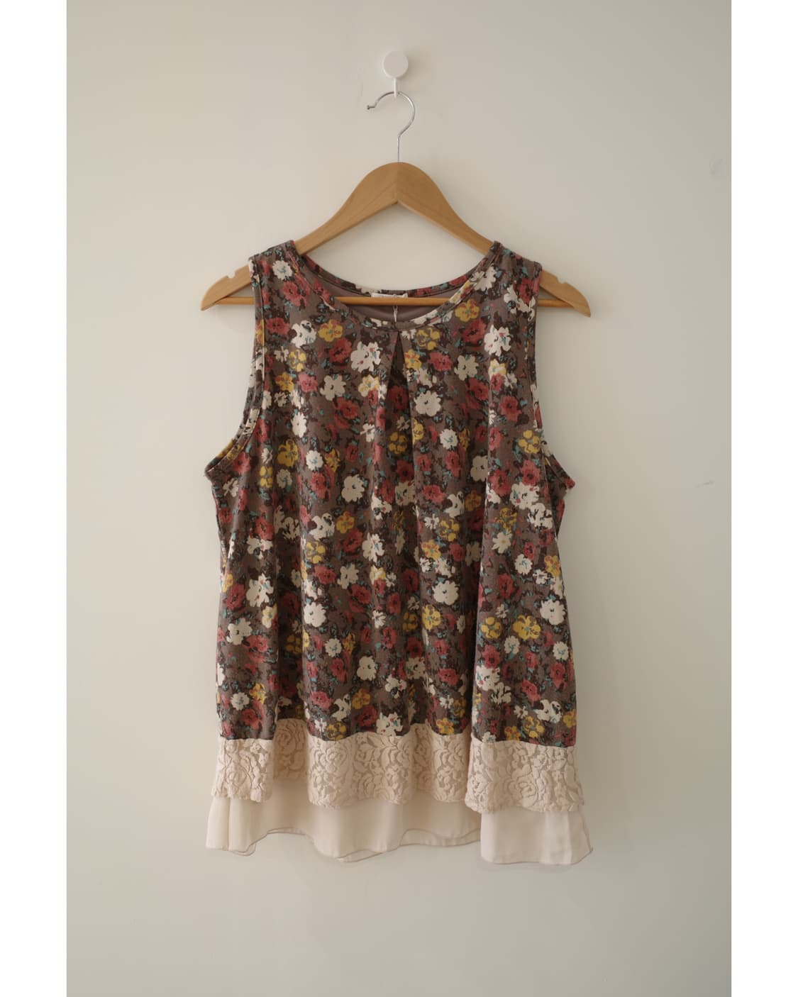 Layered flower sleeveless  상품이미지1
