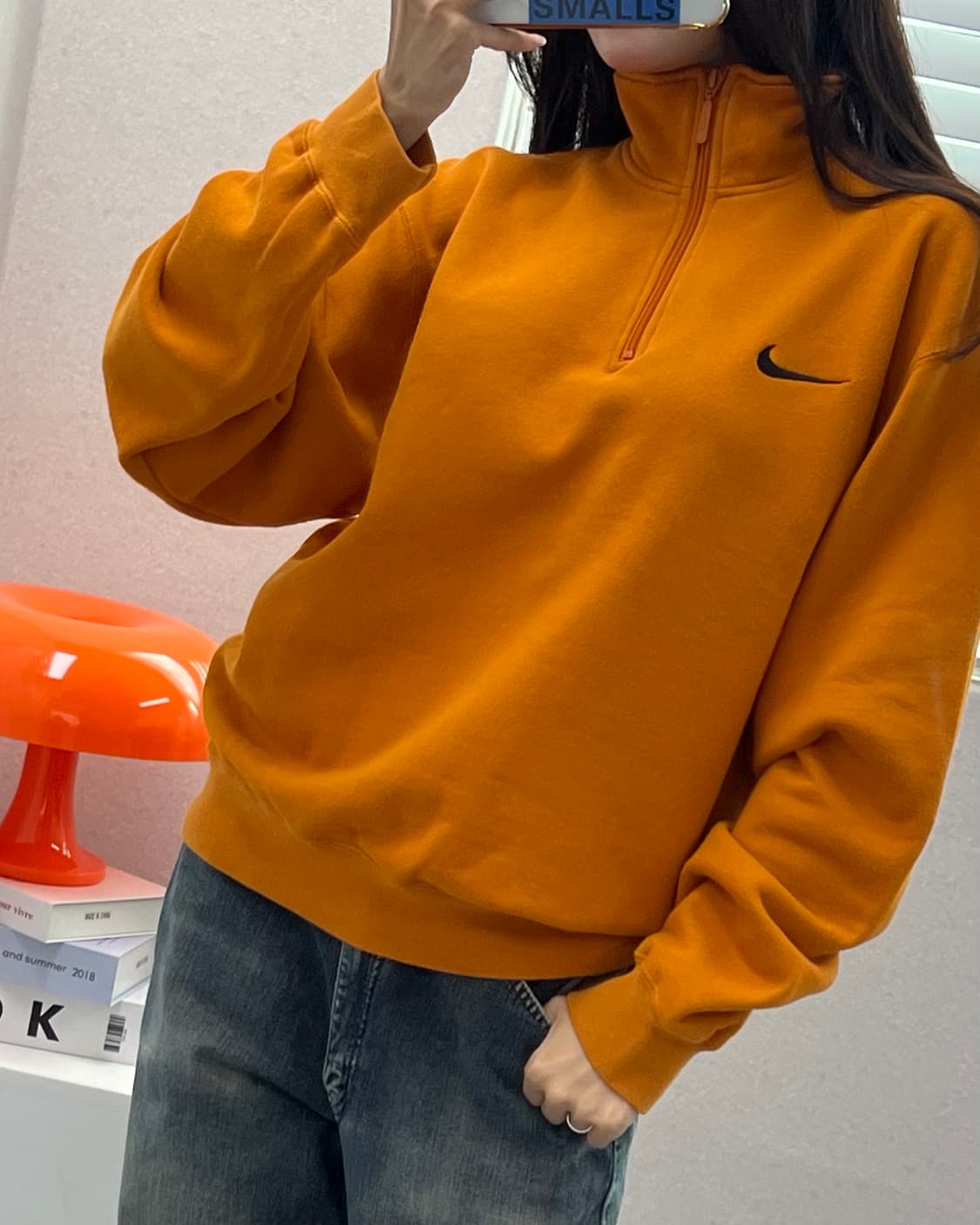 (L)90'S 나이키 반집업 맨투맨-M1433 상품이미지1