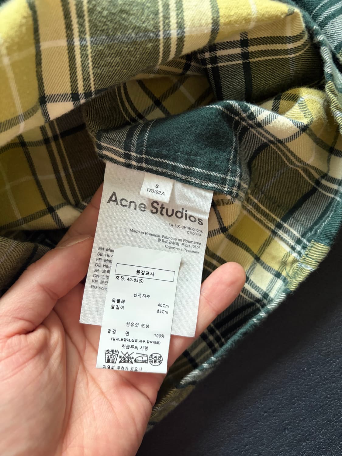 아크네 셔츠 S (100사이즈) 상품이미지3