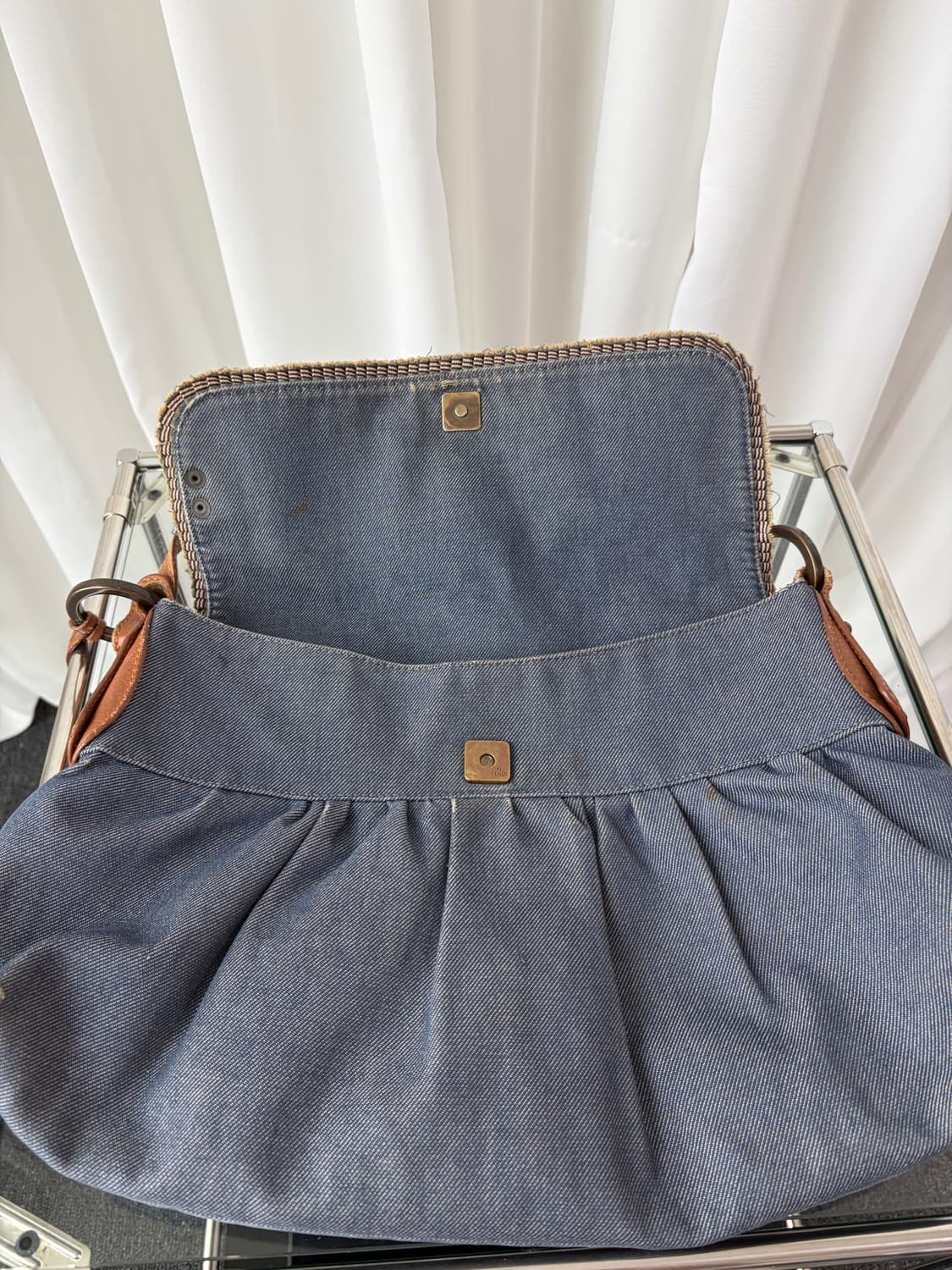 펜디 데님 셰프 바게트백 상품이미지5