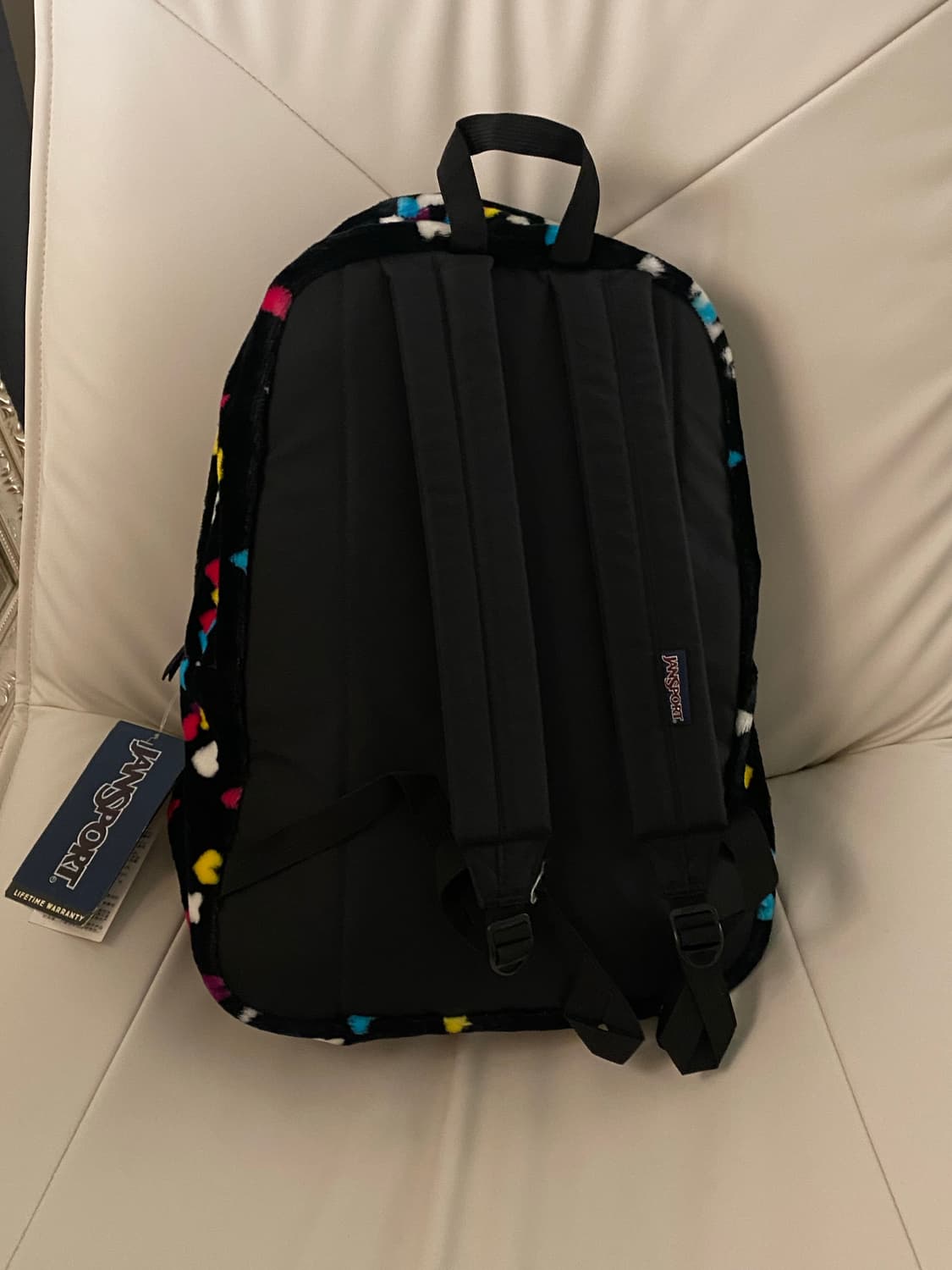 새상품** 잔스포츠 하트 백팩 🖤 벨루어 벨벳 모리걸 긱시크 도트 상품이미지8