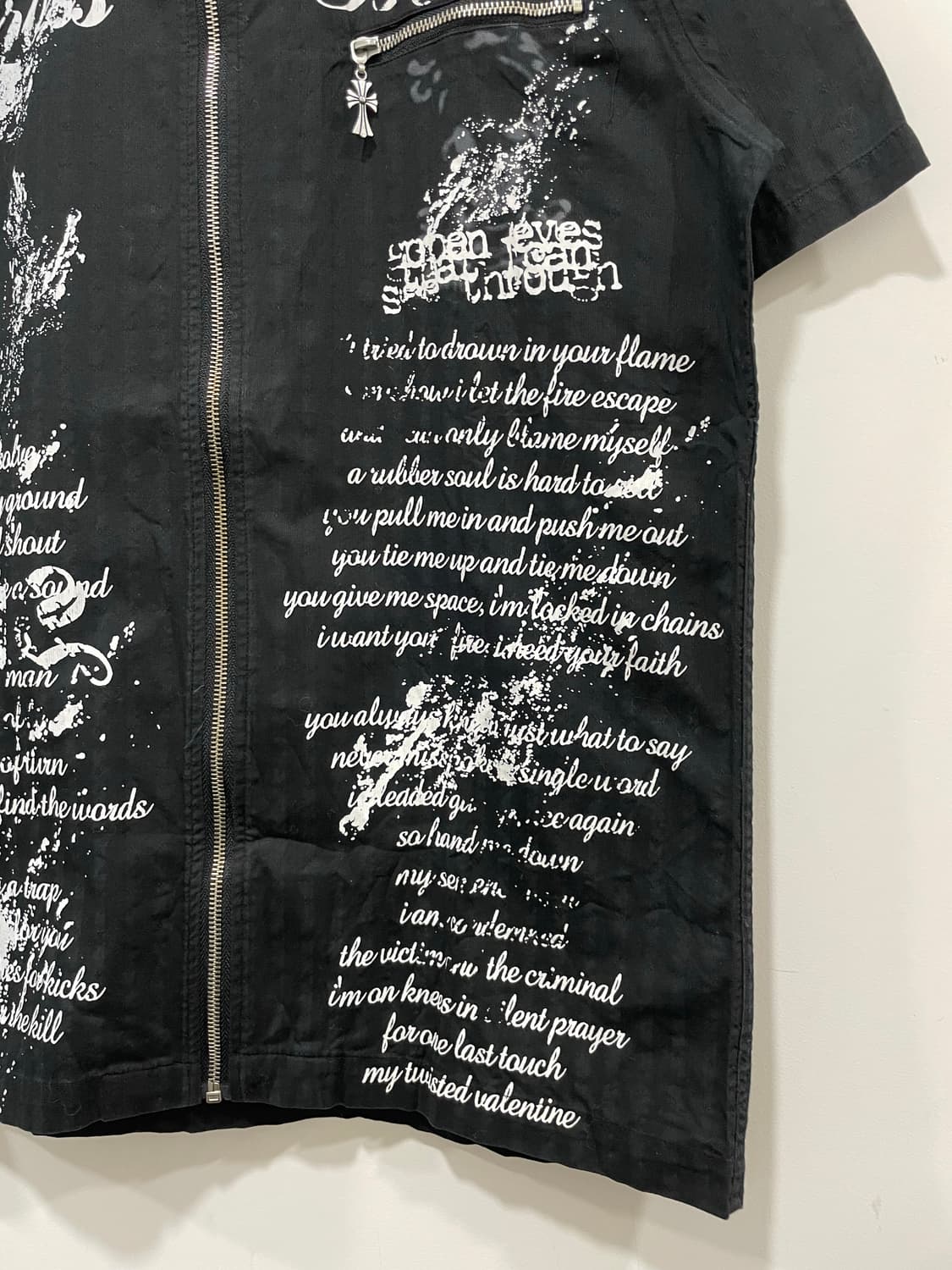 BA-TSU 바츠 Y2k 펑크 레터링 프린팅 반팔집업셔츠 상품이미지9