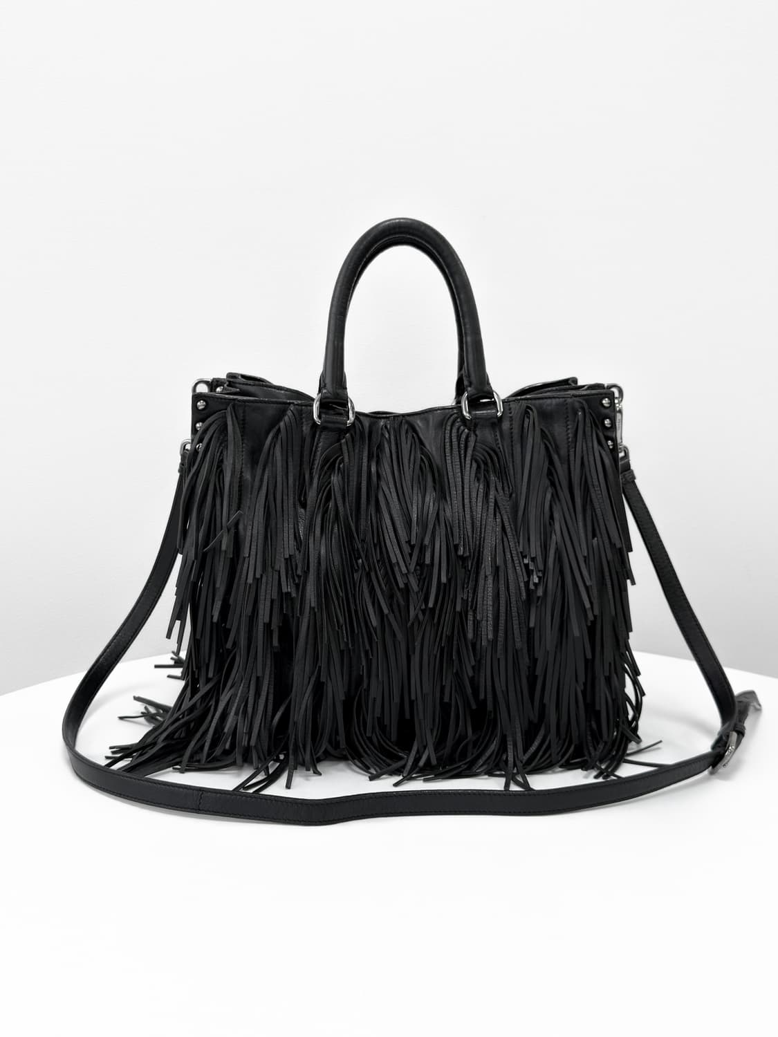 Prada Leather Fringe Tote Bag 상품이미지6
