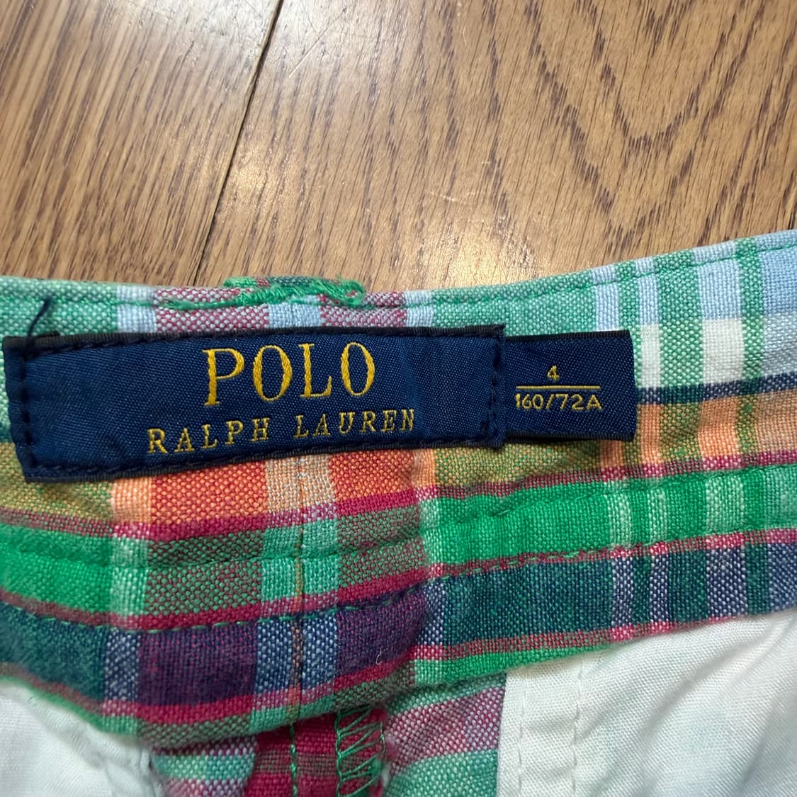 폴로 랄프로렌 마드라스 체크 패턴 하프팬츠 상품이미지2