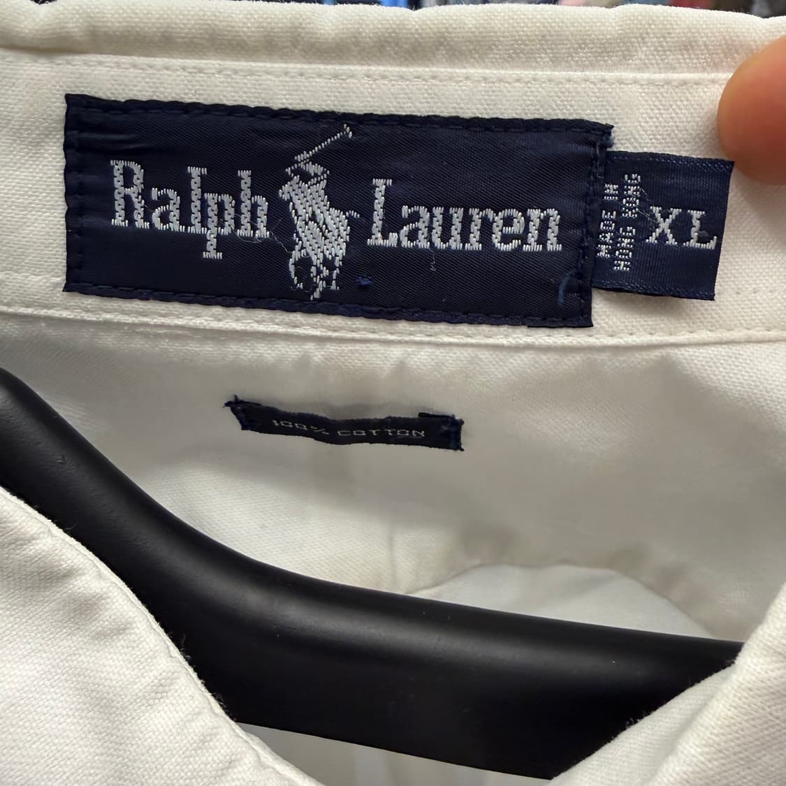 폴로 랄프 로렌 화이트 반팔 셔츠 XL 상품이미지7