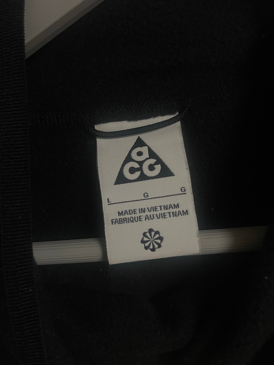 나이키 ACG 폴라텍 울프 트리 풀오버 후드 블랙L 상품이미지5