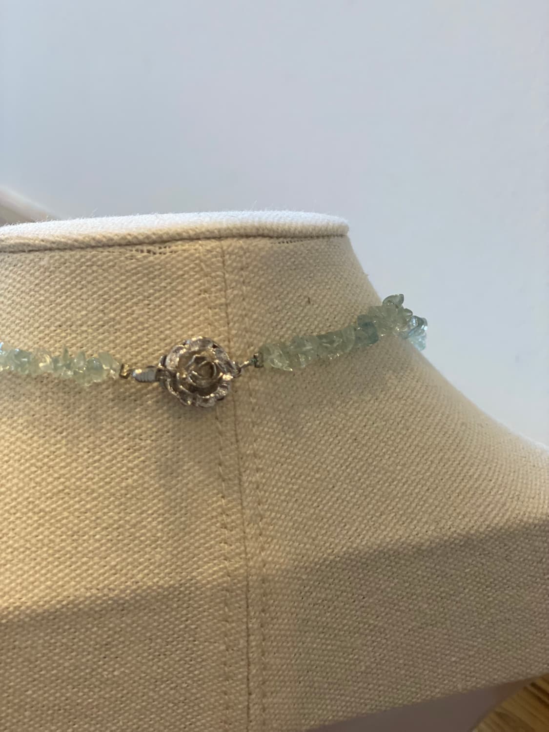 빈티지 아쿠아 블루스톤 비즈 목걸이 상품이미지5