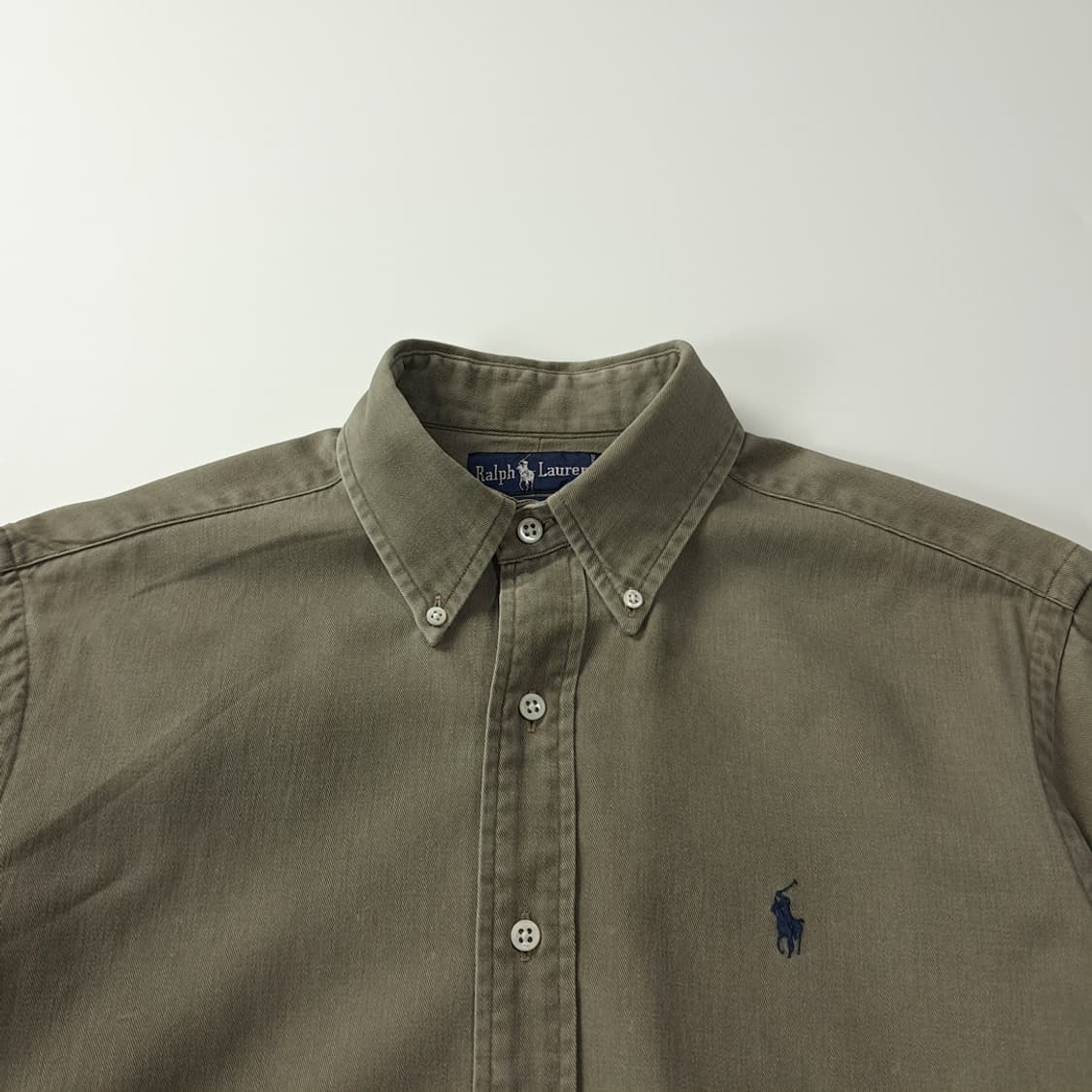 CK466 M 폴로 90s 싱가포르판 그레이지카키 셔츠 남방 상품이미지2