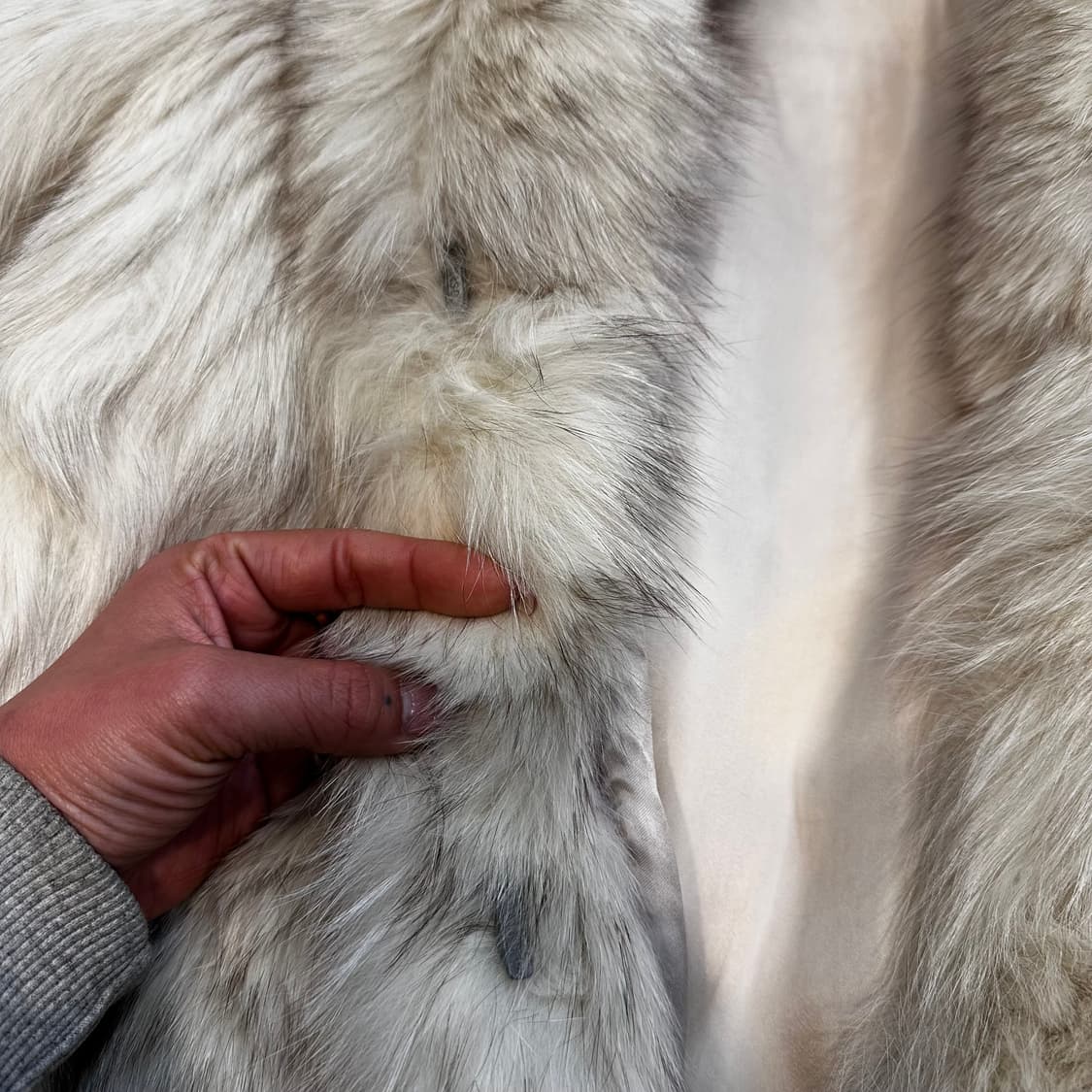 빈티지 아이보리 사가폭스 퍼자켓M 상품이미지7