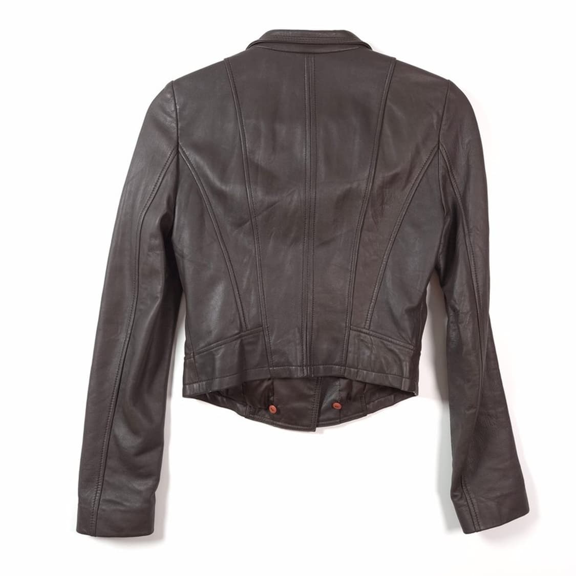 City Gee 천연 양가죽 라이더 자켓 브라운 55 상품이미지4