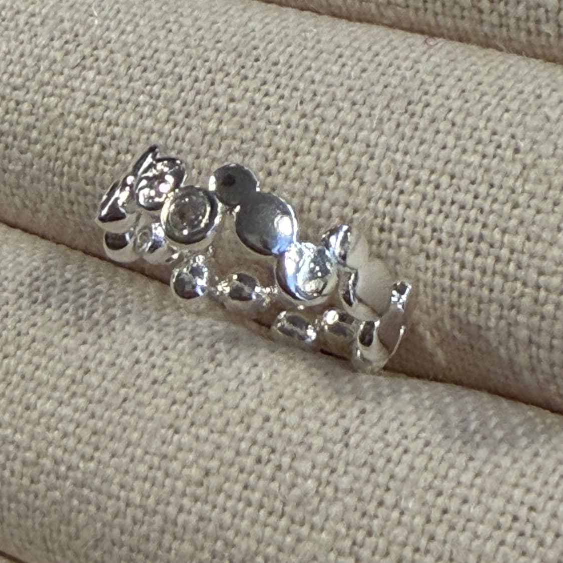 새상품 여성 신주 은도금 투패턴 반지 상품이미지5