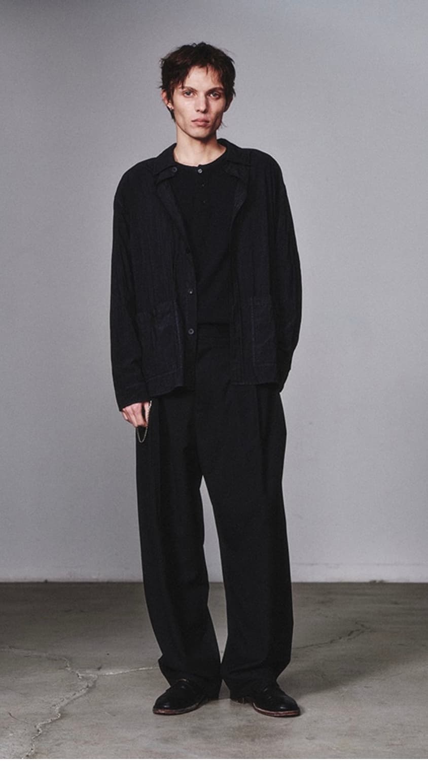 아트이프액츠 벨티드 울사이드 투턱 팬츠 남성 XL 상품이미지1