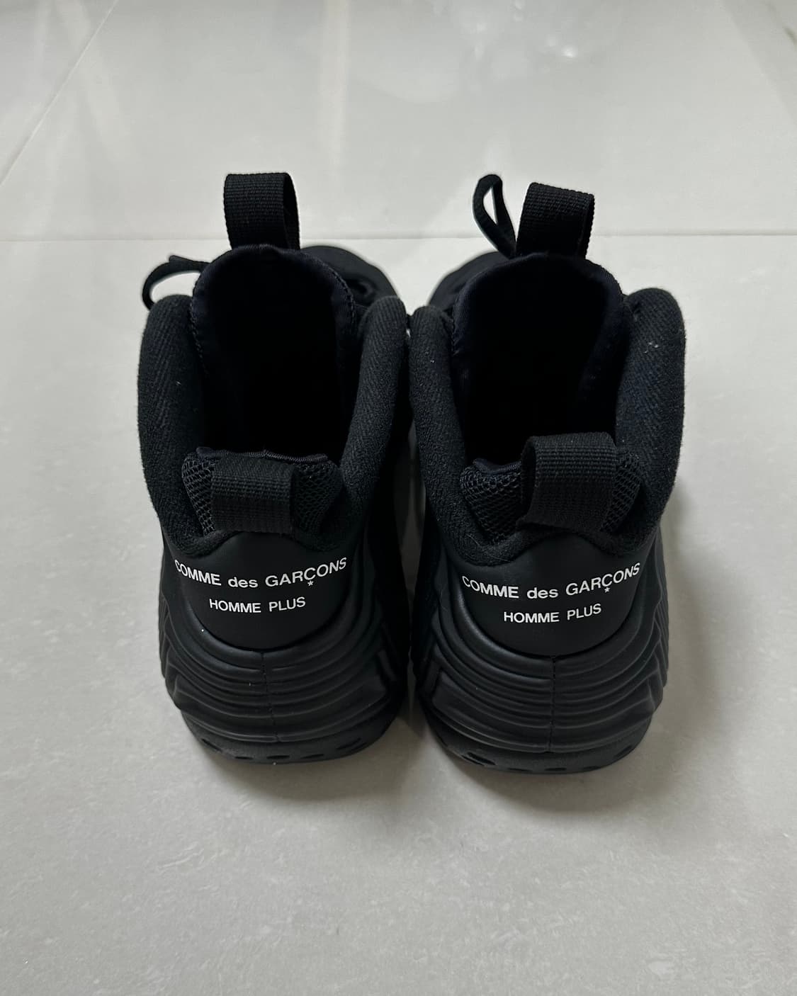 [270] 나이키 꼼데가르송옴므플러스 에어폼포짓 원 블랙 상품이미지4