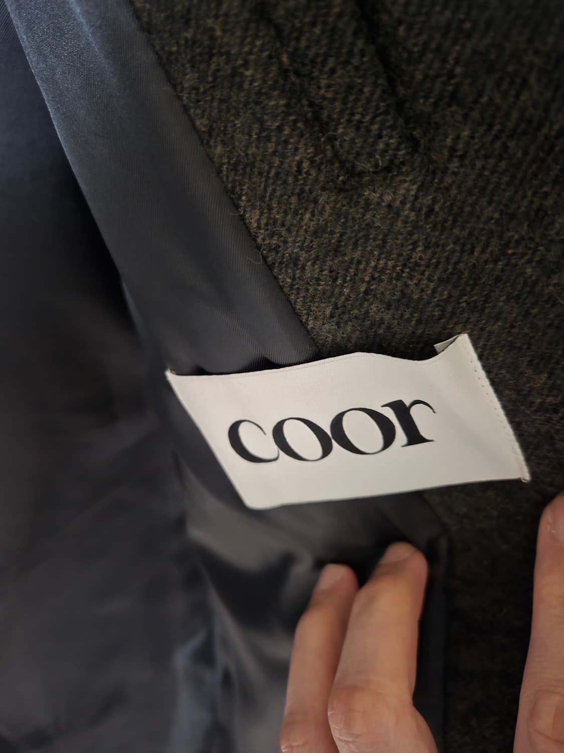 쿠어 캐시미어 블렌드 스탠드 카라 코트 M사이즈 상품이미지3