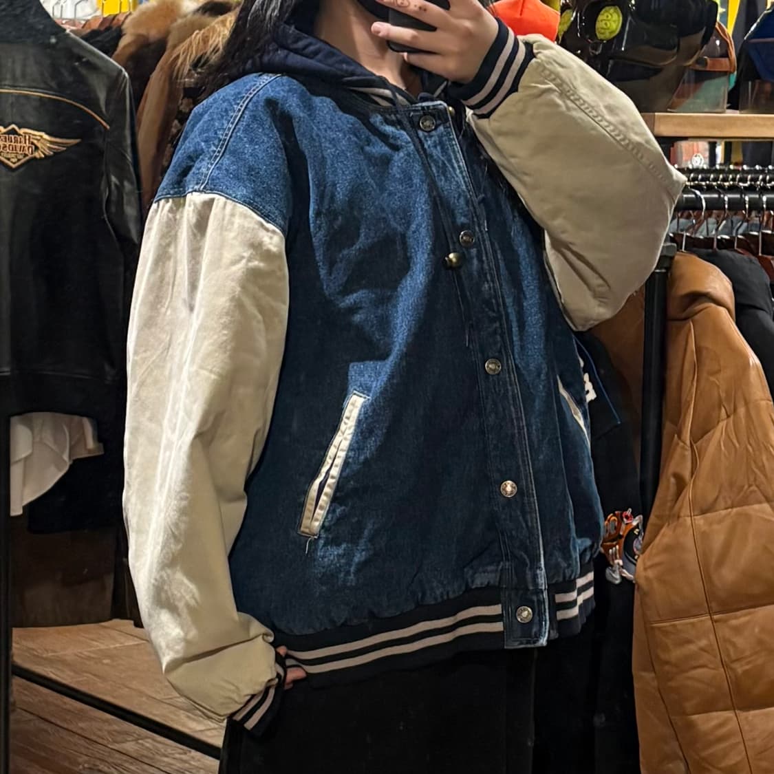 [HI] VTG 후드 데님바시티자켓 상품이미지4