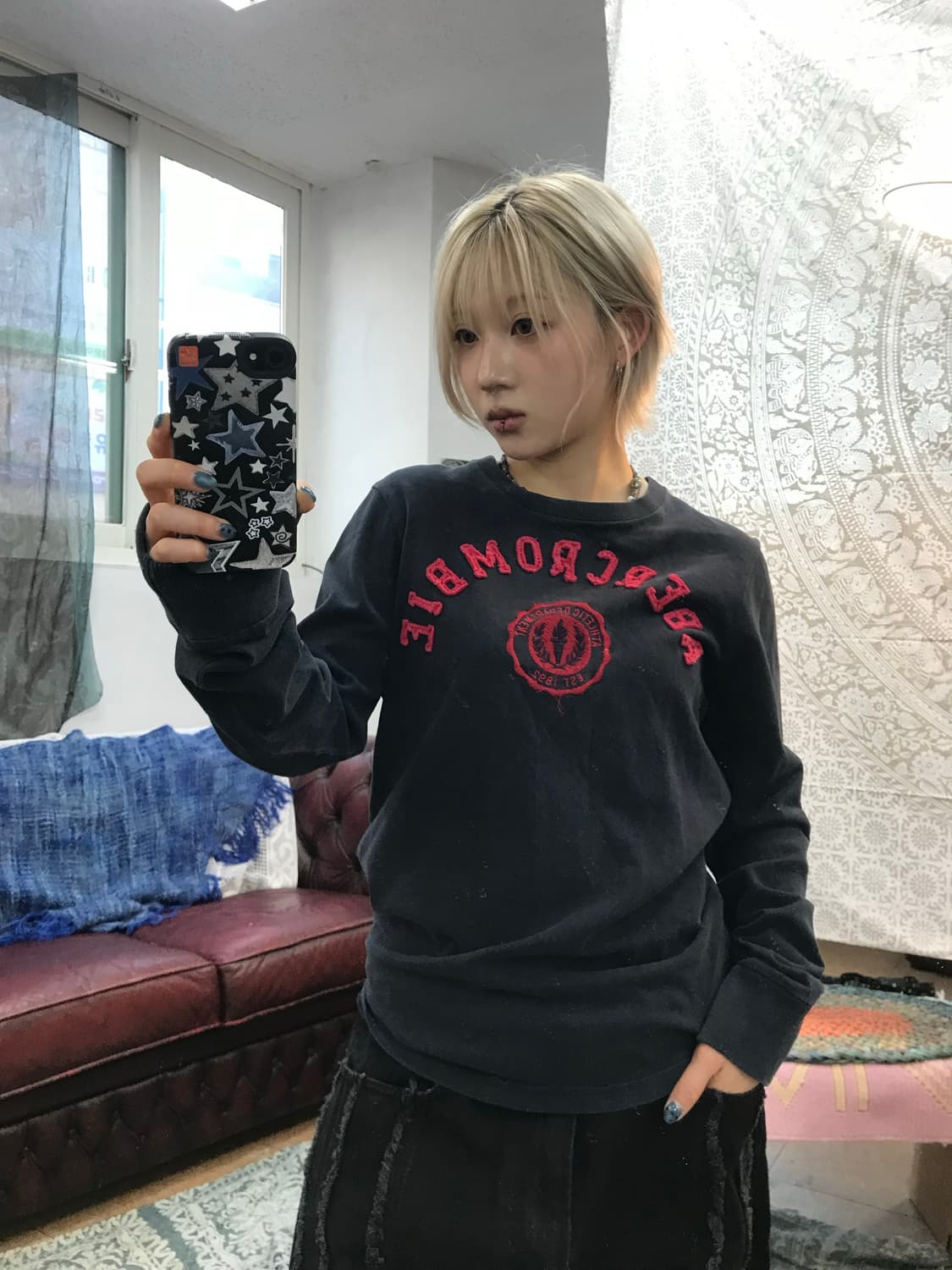 아베크롬비 머슬핏 자수 긴팔 롱슬리브  상품이미지1