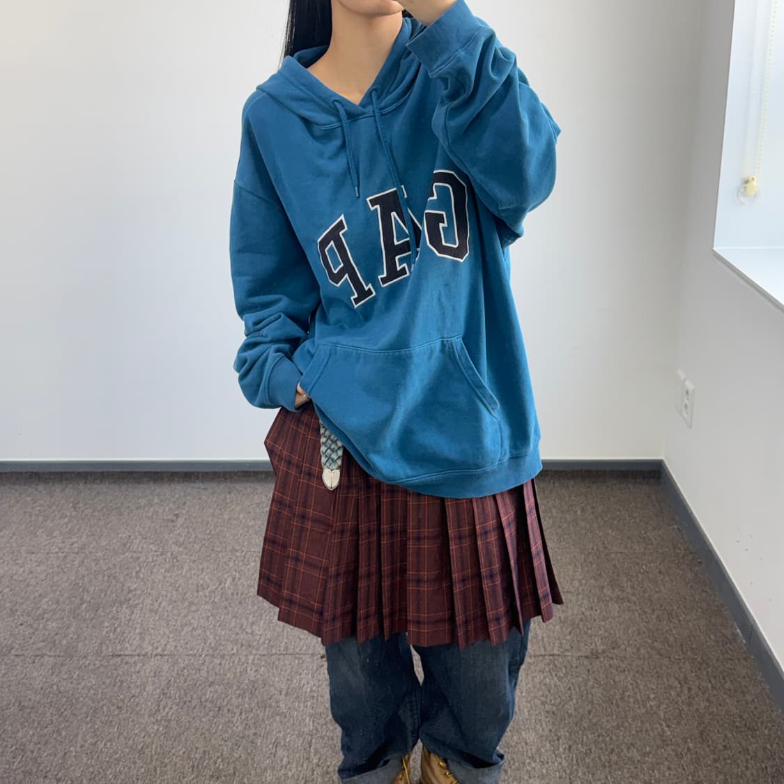 Gap 갭 네이비 로고 딥블루 후드티  상품이미지2