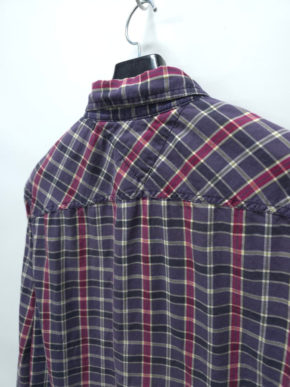 타미힐피거 남성 체크 남방 셔츠 (퍼플/버건디) 상품이미지9