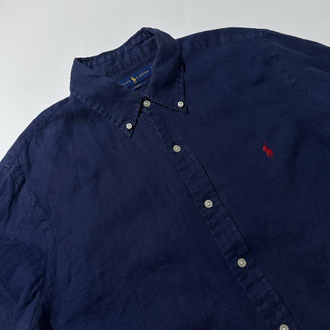 폴로 랄프로렌 린넨 셔츠 네이비 상품이미지3