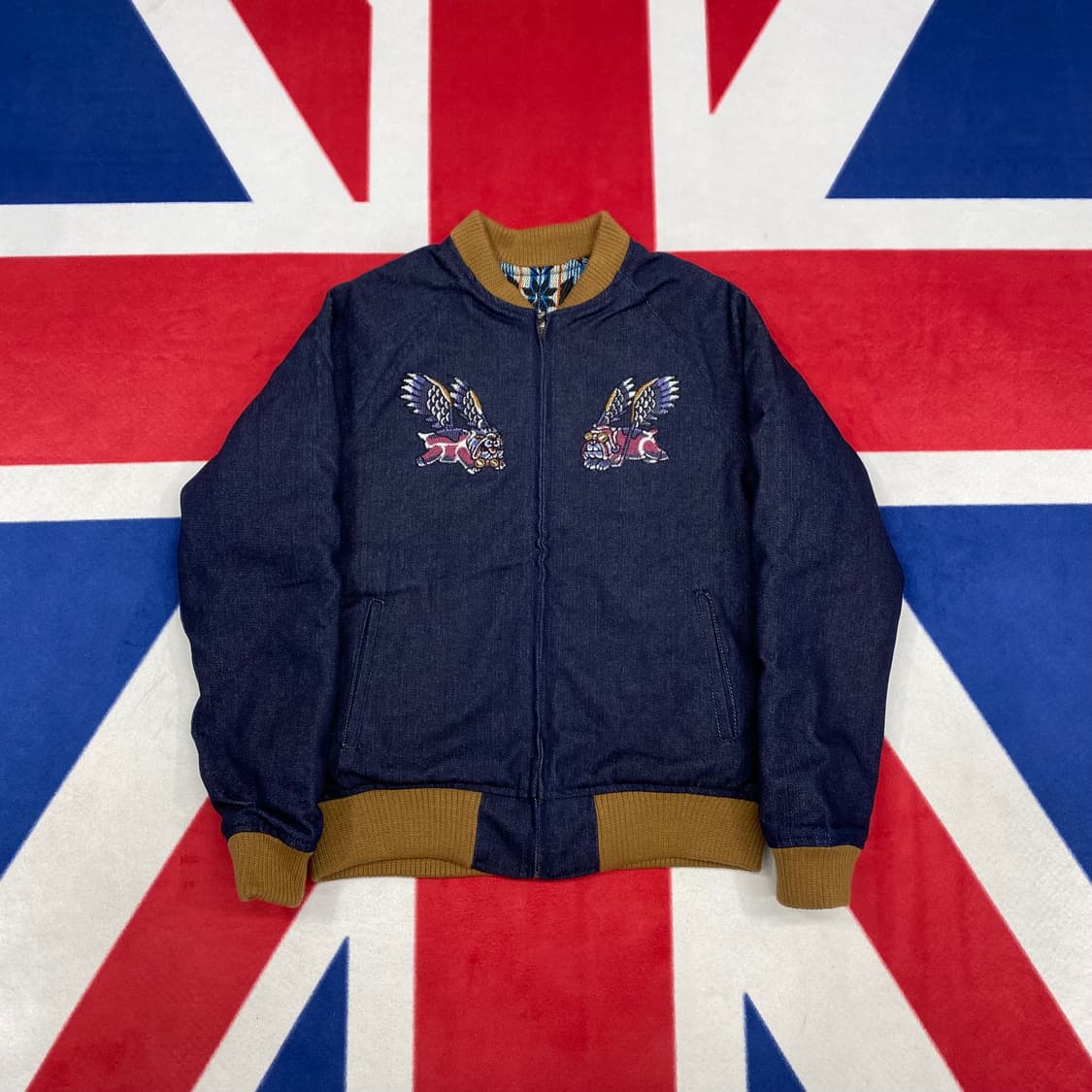 리버시블 데님 스카잔 S 상품이미지1