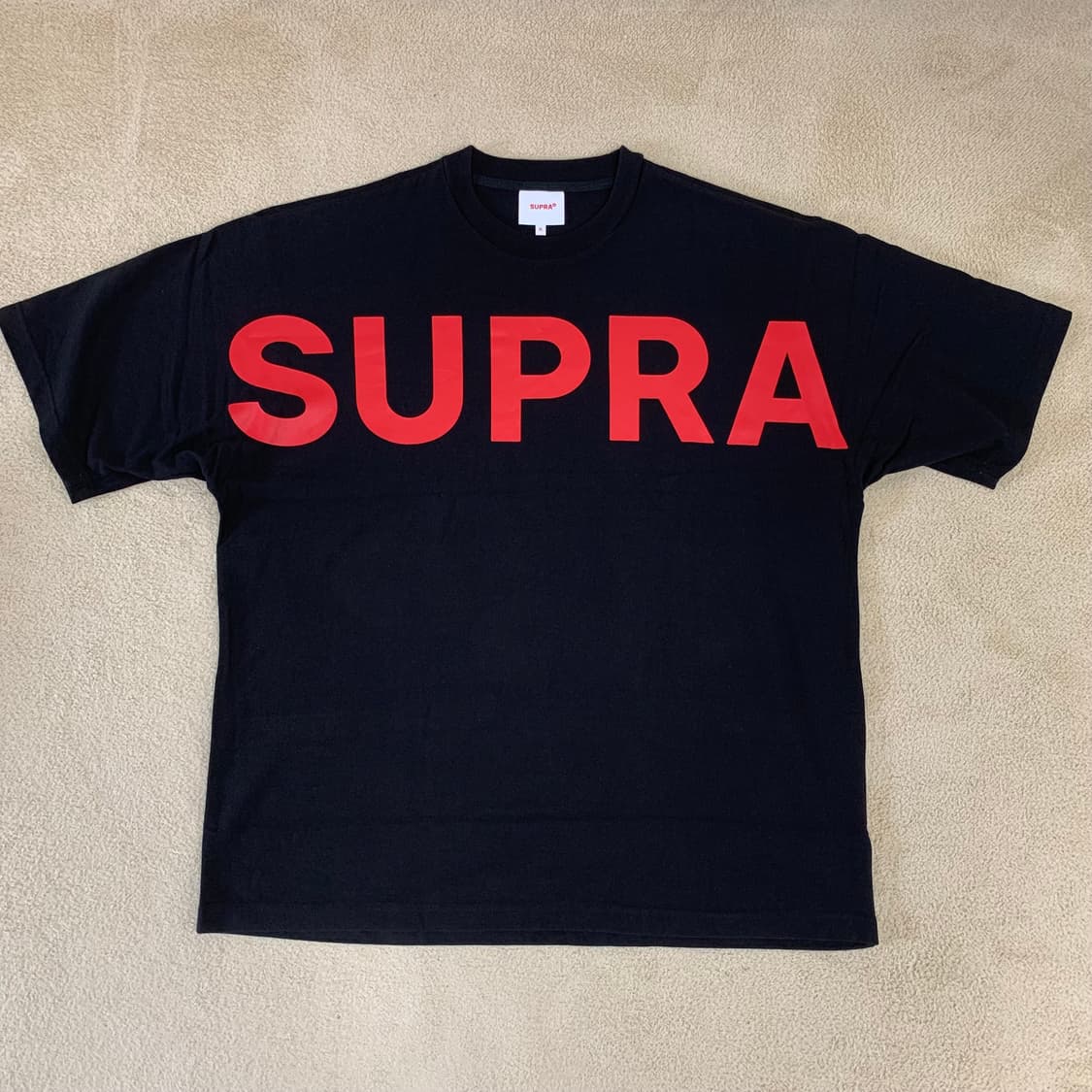 SUPRA 수프라 빅로고 오버핏 반팔티셔츠(XL/블랙) 여름티 상품이미지1