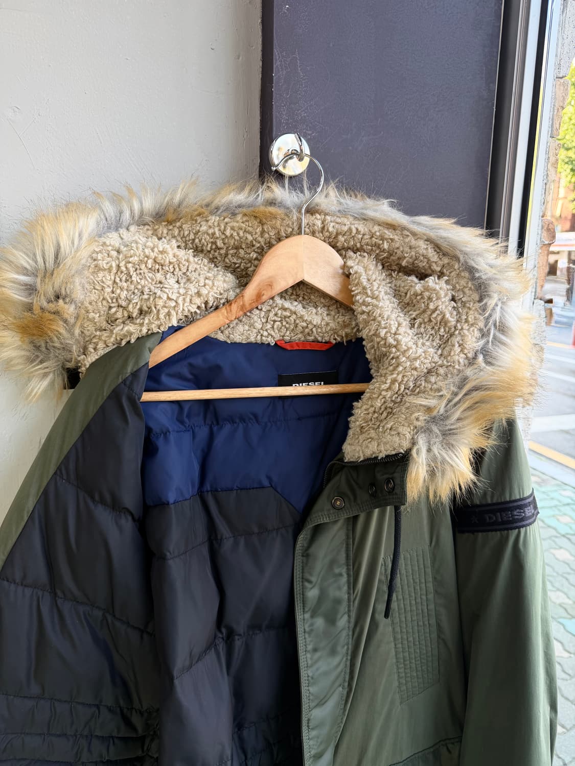 M/ 디젤 밀리터리 퍼 개파카 패딩자켓 상품이미지5