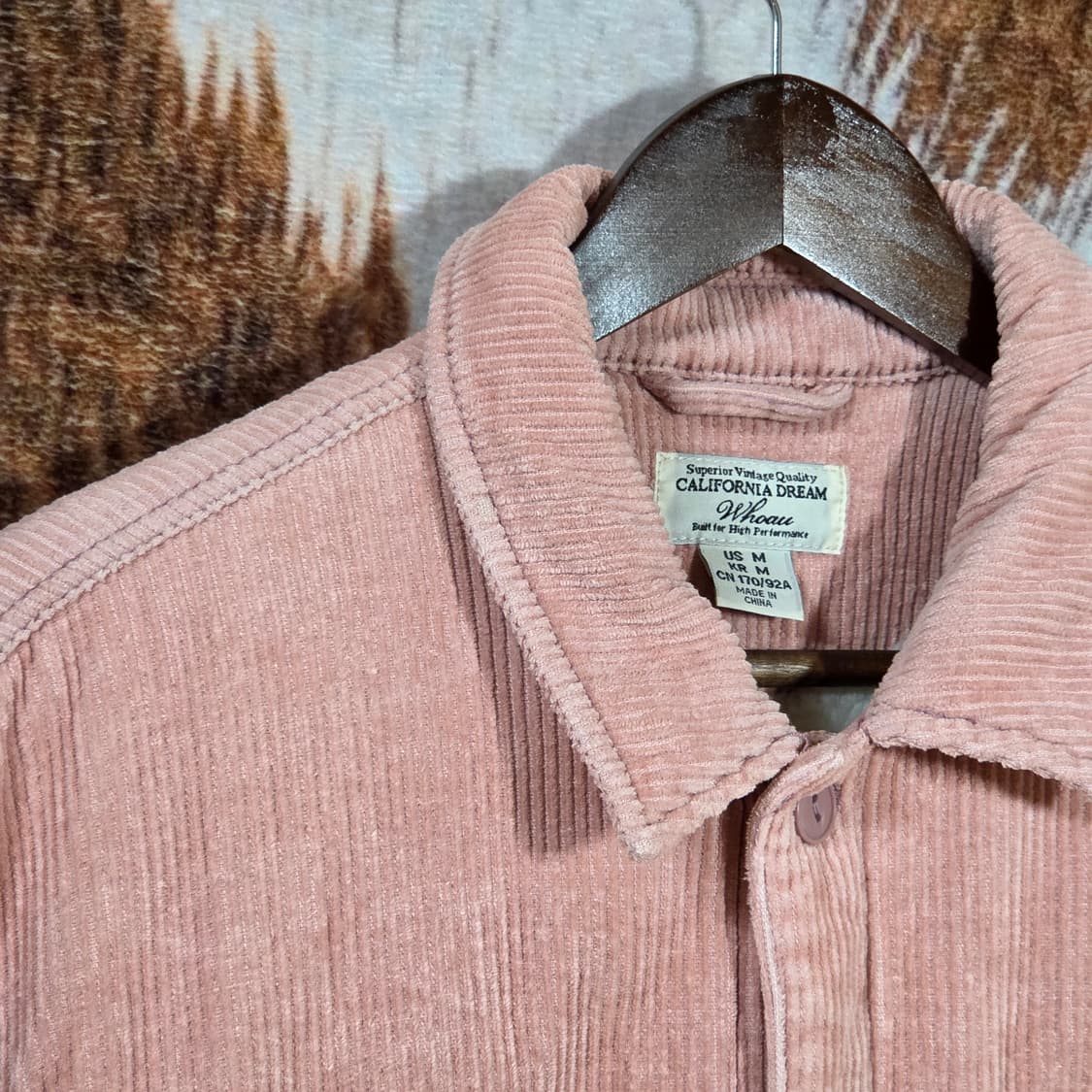 빈티지 핑크 코듀로이 뽀글이 자켓 상품이미지2