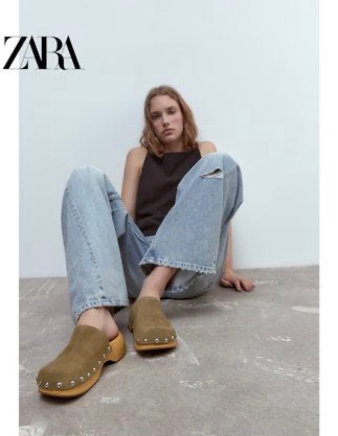 자라 스웨이드 클로그 37사이즈 상품이미지2