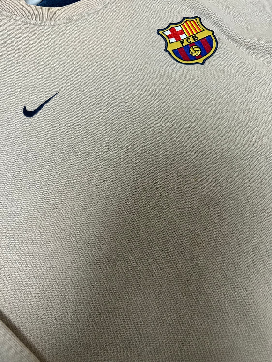 00s 나이키 바르셀로나 베이지 빈티지 스웻셔츠 상품이미지4