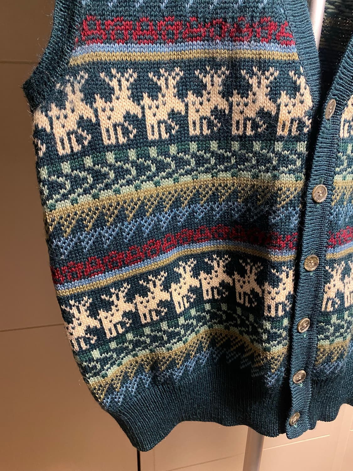 카리나 패턴 니트 조끼 상품이미지3