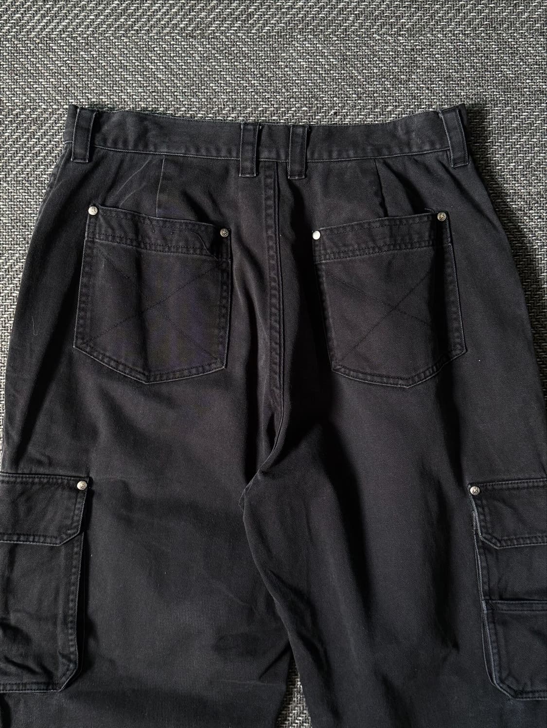 (32) Early 00s 캉골 워시드 블랙 빈티지 카고 팬츠 상품이미지7