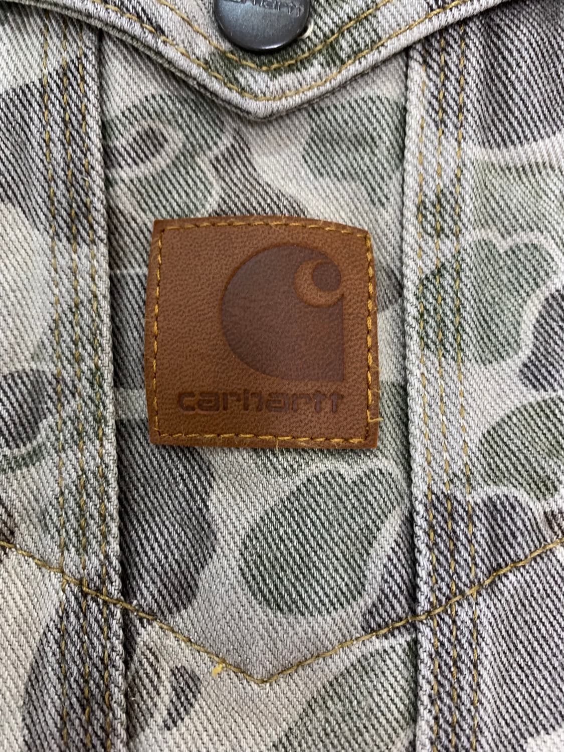 [L] 칼하트 WIP 덕 헬스턴 자켓 카모 덕 블랙 블리치드 상품이미지6