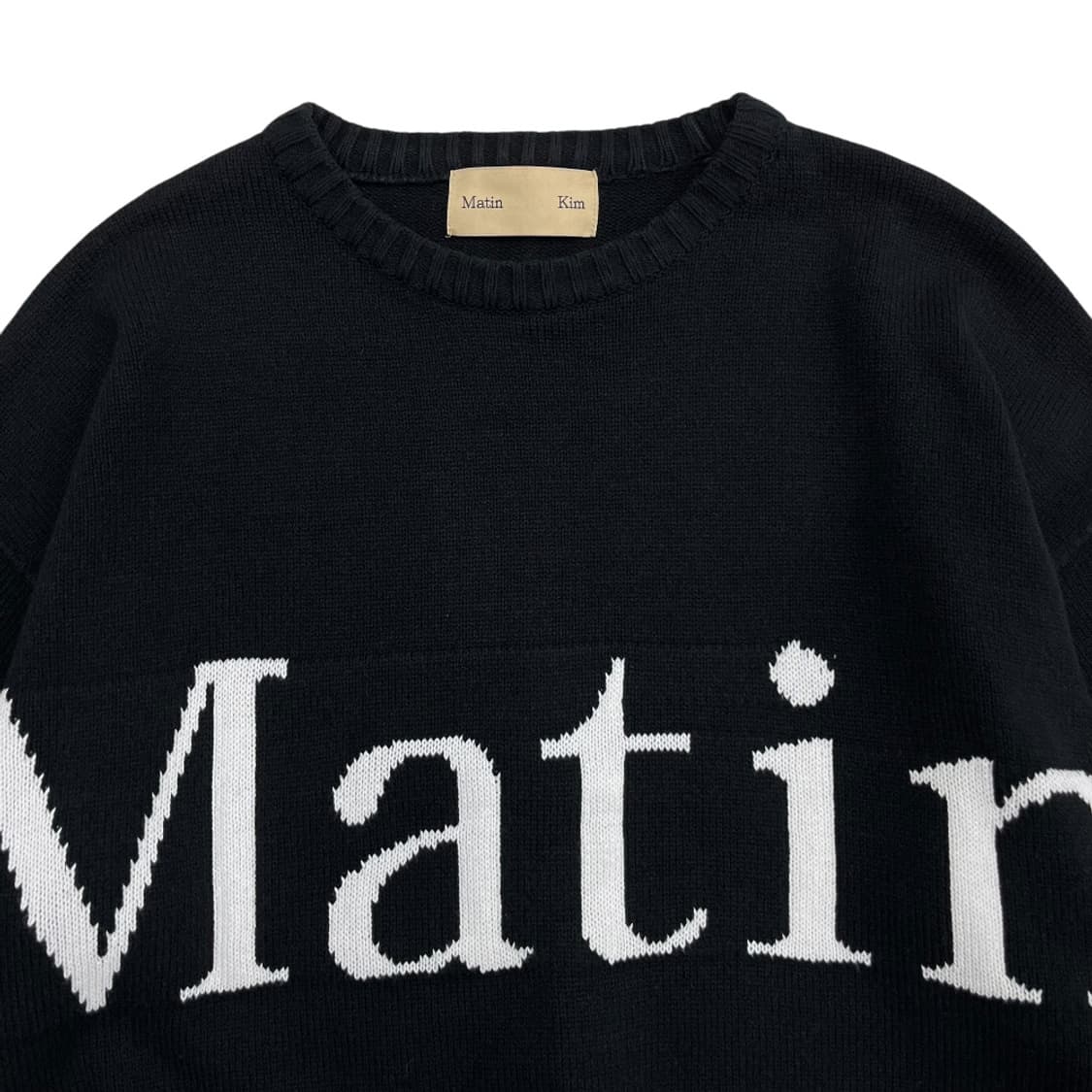 마뗑킴 빅로고 블랙 니트 상품이미지5