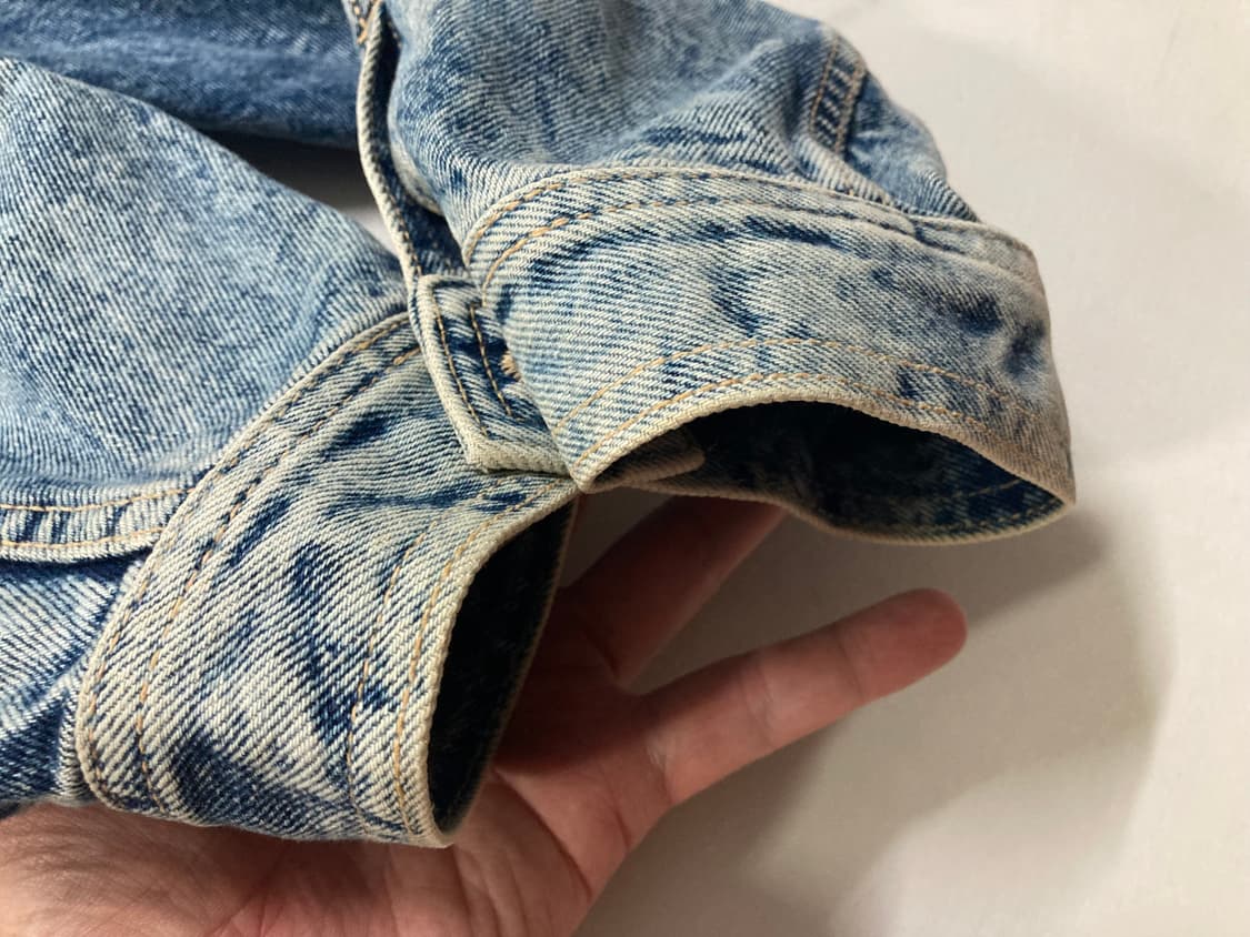 에드윈 빈티지 스톤워싱 패치 데님자켓 105-110 상품이미지8